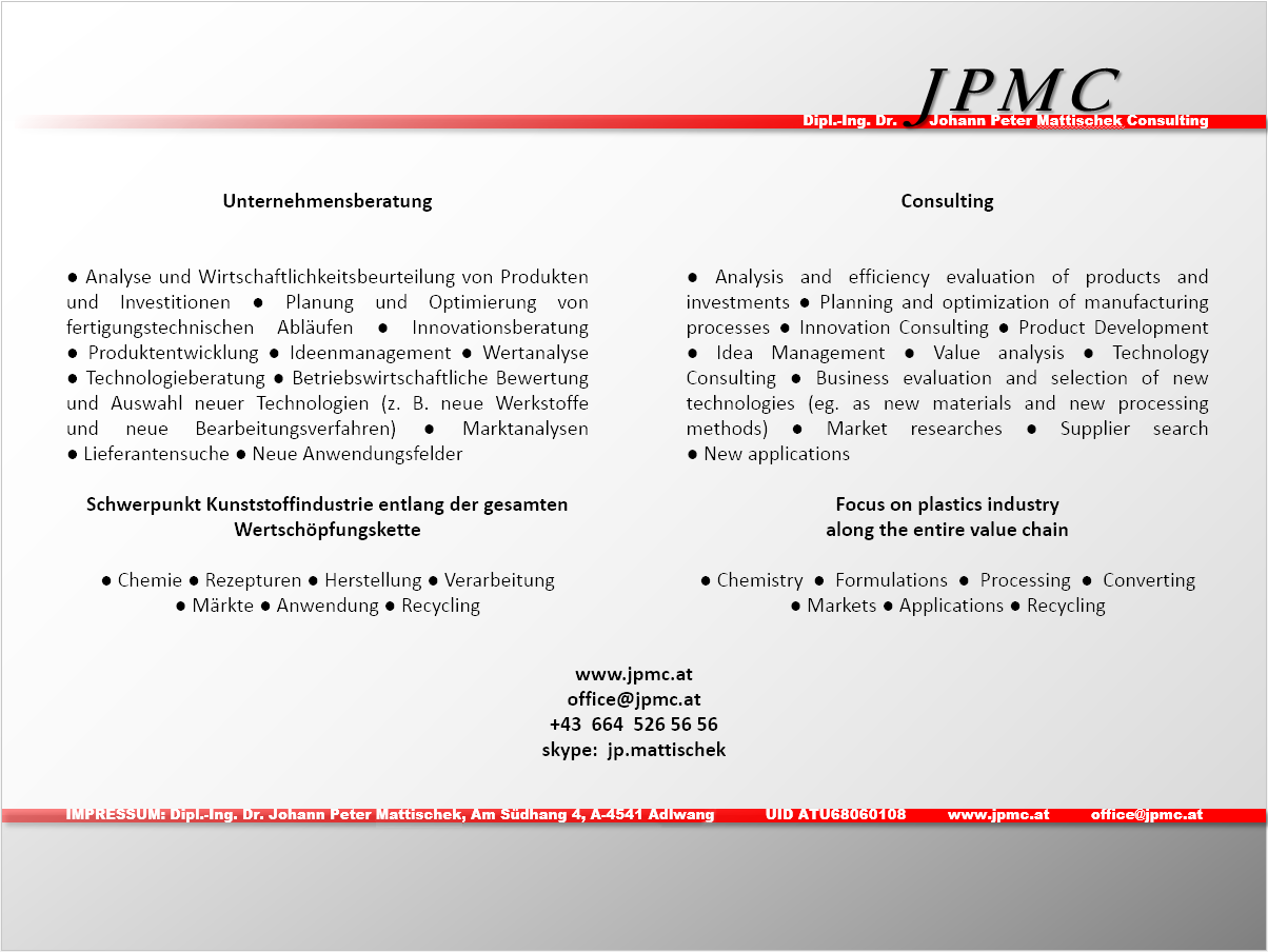 Dipl.-Ing. Dr. Johann Peter Mattischek Consulting